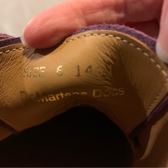 Purple 1461 suede Dr. Martens unisex size 6 - Picture 8 of 8